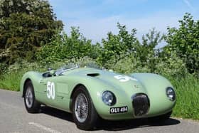A copy of the first Jaguar sports racer to be fitted with disc brakes, privately owned by race driver & journalist, Tommy Wisdom, will be among the lots when H&H auctions returns to Buxton's Pavilion Gardens