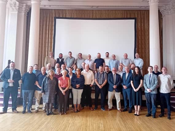 Victorious Reform Uk Derbyshire County Councillors Celebrate At County Hall, Matlock, After They Took Control Of The Authority Following The County Elections, Courtesy Of Reform Uk