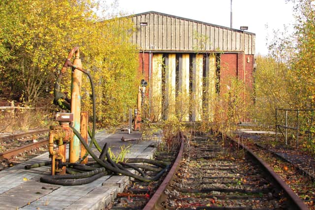 Buxton Station's now-demolished maintenance depot