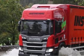 A truck driver battles a flooded road in Bakewell. Photo Jason Chadwick