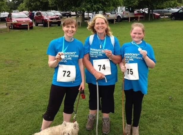 Emma Lewis, left, her mum Jean and sister Jade are passionate supporters of Parkinson's UK.