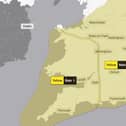 The Met Office has issued a yellow weather warning for possible heavy rain and localised flooding in the East Midlands later today.