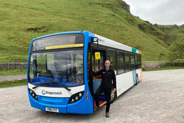 Peak District National Park Authority chairman Andrew McCloy on board the Hope Valley Explorer.