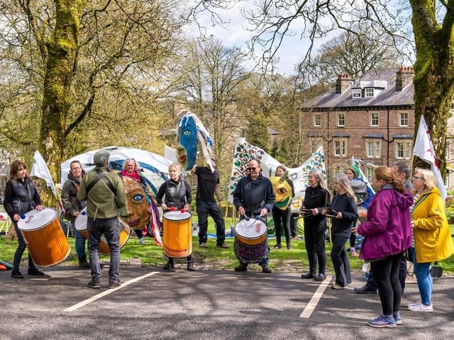 The Two Left Hands Samba band. Pic David Dukesell