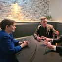 Labour's Claire Ward and Jon Pearce meeting with Mayor Andy Burnham.