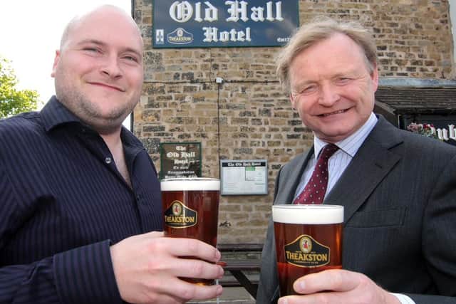 Rick Ellison (left) with Simon Theakston, of Theakston brewery