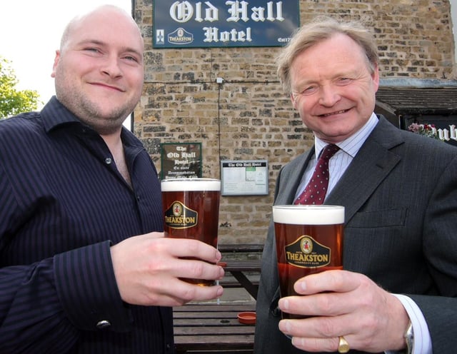 Rick Ellison (left) with Simon Theakston, of Theakston brewery