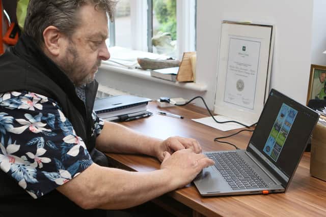 The BCA's Simon Fussell at work on the survey. Photo Jason Chadwick