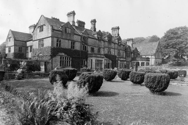 Derwent Hall in 1939. Derwent Hall was abandoned and demolished to make way for Ladybower Reservoir. The village of Ashopton, Derwent Woodlands church and Derwent Hall were also 'drowned' in the construction of the reservoir. All buildings in the village had been demolished by autumn 1943, and the water in the reservoir began to rise in 1944.