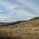 The climber was taken to hospital by helicopter after their fall. Credit: Edale MRT