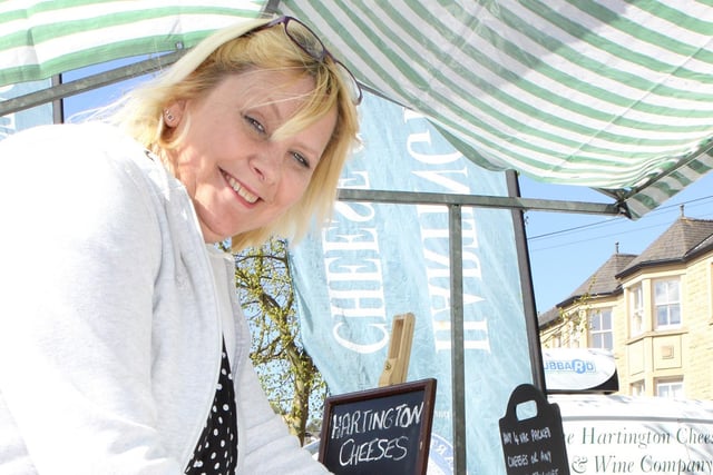 Claire Millner of local cheese producers Hartington Creamery pictured at Bakewell Food Festival in 2015