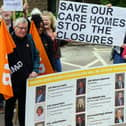 County Hall care home protest.