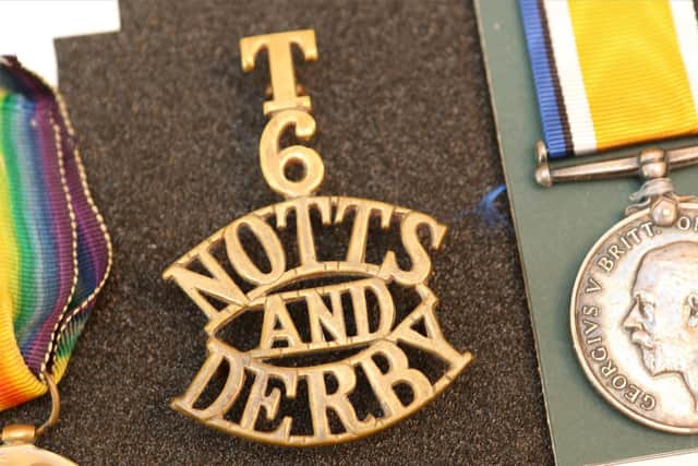 A badge from the Buxton Territorials of the First World War