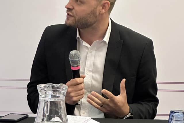 Ben BRadley speaking at a recent Regional Transport conference in Derbyshire