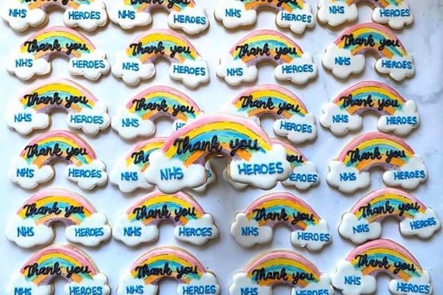 These brightly-coloured cookies were baked by Louise Kathryn and donated to our healthcare heroes on the front line.