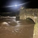 Water levels have been very high in Ashford in the Water earlier this morning.