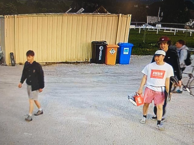 Police would like to speak to the males pictured in connection with the incident.