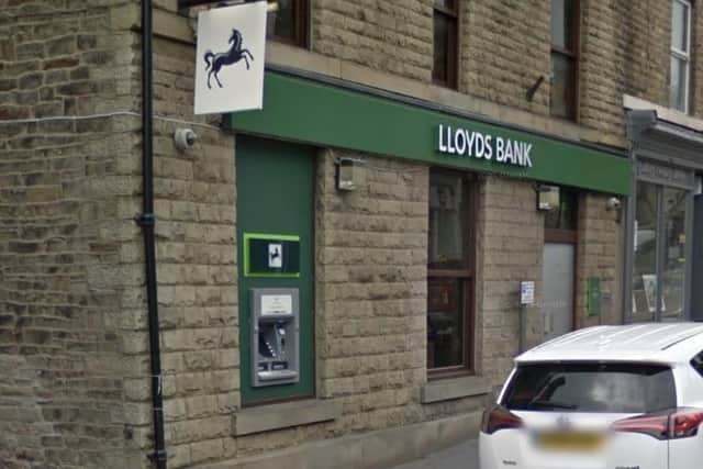 The New Mills branch of Lloyds bank will close in August. Pic Google maps