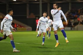 Deigo de Girolamo celebrates scoring the winner for Buxton.