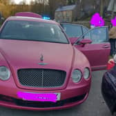 The Bentley which was seized by Derbyshire police.