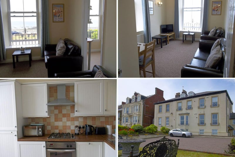 A two-bed ground floor apartment with two bathrooms, one of them en suite, it's another  property that benefits from a sea view. It's available to rent for about £89 per night.