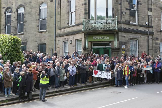More than 200 people turned up to the demonstration to show support against the closure of Buxton Museum and art Gallery. Photo Jason Chadwick