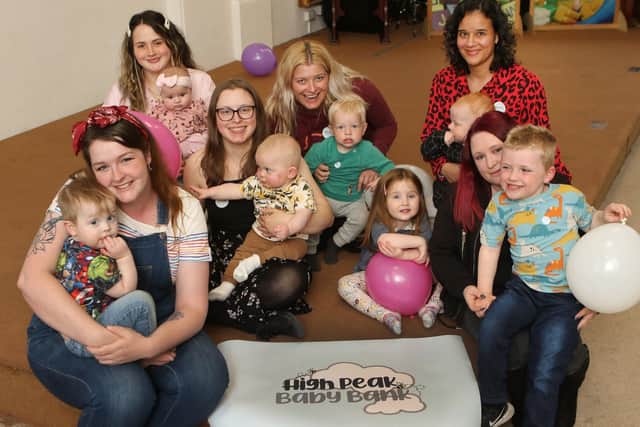 The High Peak Baby Bank's volunteers with their new logo