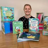 Jessica Tweedie, mum, teacher and an independent Usbourne book seller has been hiding books around New Mills for children to find.