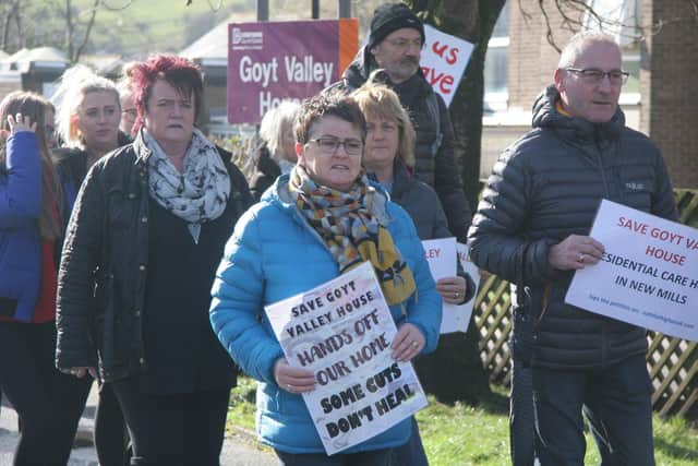 The proposed closure of Goyt Valley House sparked protests in 2020.