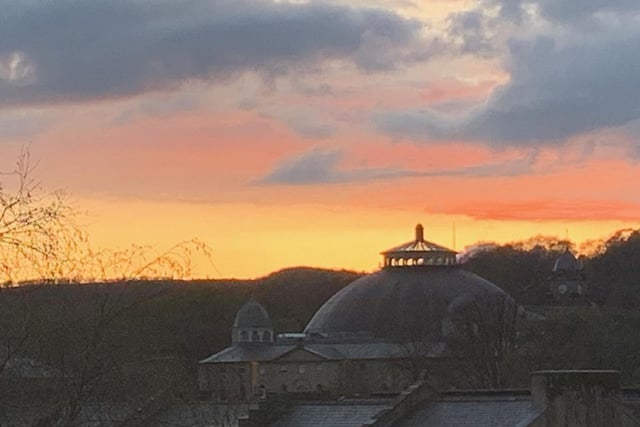 The sky above Buxton looks particularly colourful in this latest snap taken by Pauline Baines.
