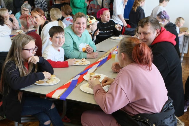 Fairfield Juniors had a celebration tea for pupils and their families. Pic Jason Chadwick