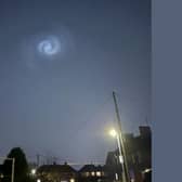 A bright spiral was was spotted in the sky above Bolsover last night.