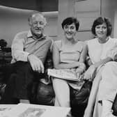 The presenters of 'Breakfast Time', first national breakfast television programme, UK, August 19, 1983; including Frank Bough (far left) (photo: Getty Images)
