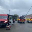 Emergency services have been dealing with a fire at a commercial site on Hayfield Road, Chapel-en-le-Frith.
