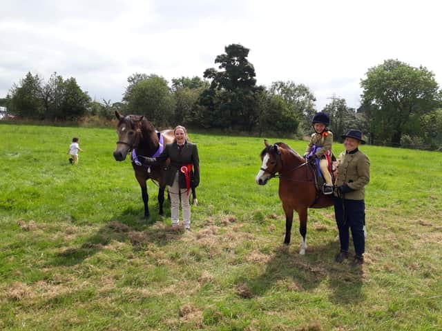 Lynsay Heywood and Mango Westside Goldfinch and Eva Spencer and Donatt Jacpot celebrate their wins.
