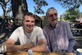 Chris Hull and his dad, Dave