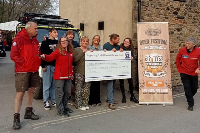 More than £1,000 was raised for Edale Mountain Rescue Team. Photo submitted