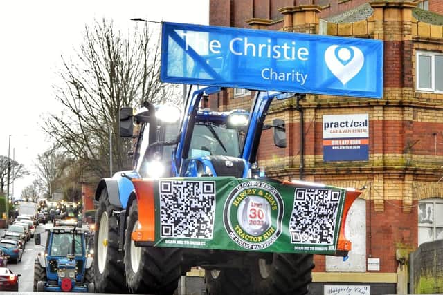 The tractor run raised £13,000 for The Christie cancer hospital.