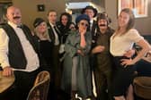 Fancy dress fun at Allo Allo fundraiser in Disley. Photo Pat Legg