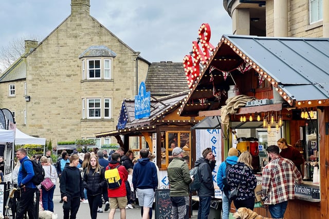 Crowds braved unseasonably cold weather and torrential rain to support the two-day food festival.