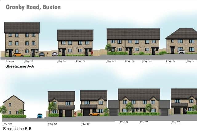 An artist's impression of how the houses will look on the new Granby Road development
