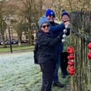 Baubles around the weather station on The Slopes. Buxton Town Team