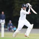 Matt Critchley finished the day unbeaten on 31, with Anuj Dal on 15, as the pair took their side close to a position of safety. (Photo by Nathan Stirk/Getty Images)