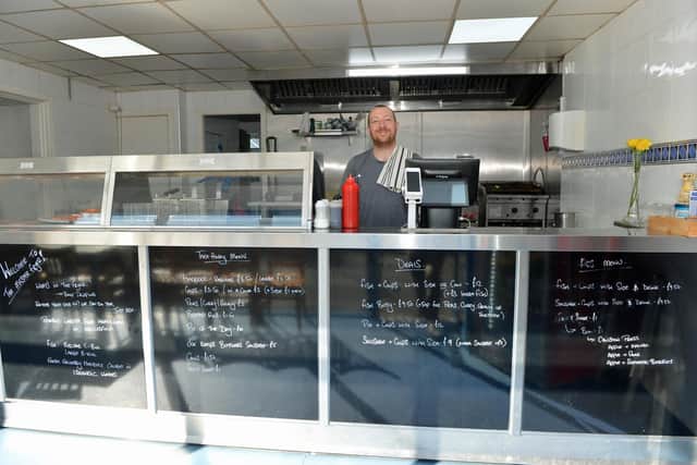Chris Marks The Master Fryer, New Mills. Photo Brian Eyre