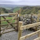 The new gate overlooks the spectacular scenery around Winnats Pass.