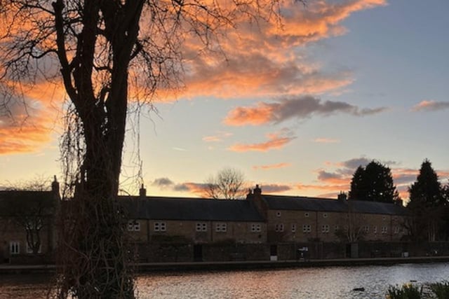 There are some eye-catching colours in the sky in Andrea Hilton's shot showing a sunset in Bakewell.