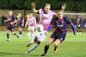 Scott Boden (left) - put Buxton ahead at Curzon.