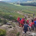 The walker was brought to safety by mountain rescue volunteers.  Credit: EMRT