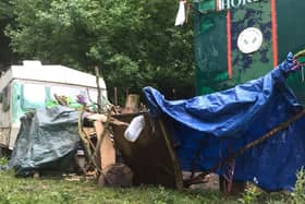 The Peak District National Park Authority has asked the landowners to explain this caravan on the site, suggesting it may be illegally parked and occupied. (Photo: Contributed)