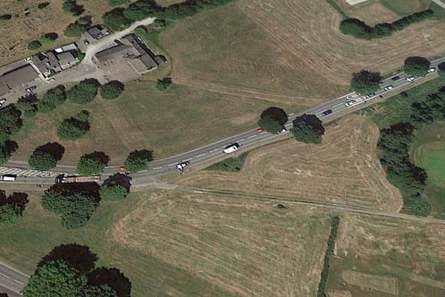 The proposed site of the new roundabout from the air. (Image: Google Earth)